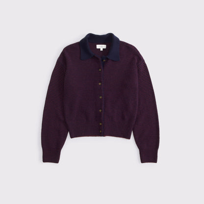 Abercrombie Merino Wool-Blend Collared Cardigan