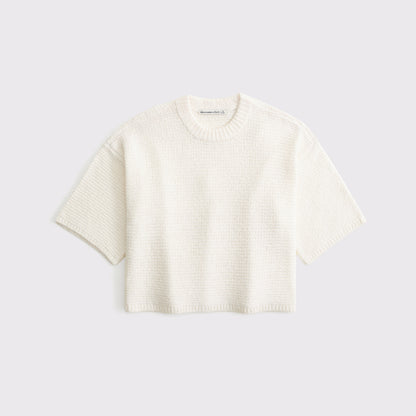 Abercrombie Short-Sleeve Boxy Sweater Tee