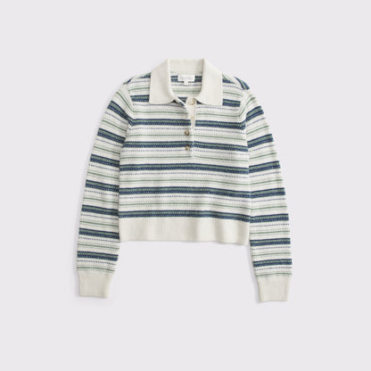 Abercrombie Merino Wool-Blend Long-Sleeve Polo