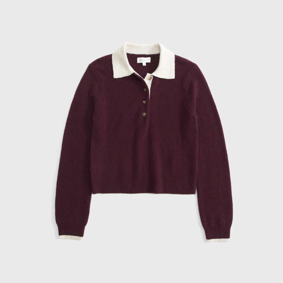 Abercrombie Merino Wool-Blend Long-Sleeve Polo