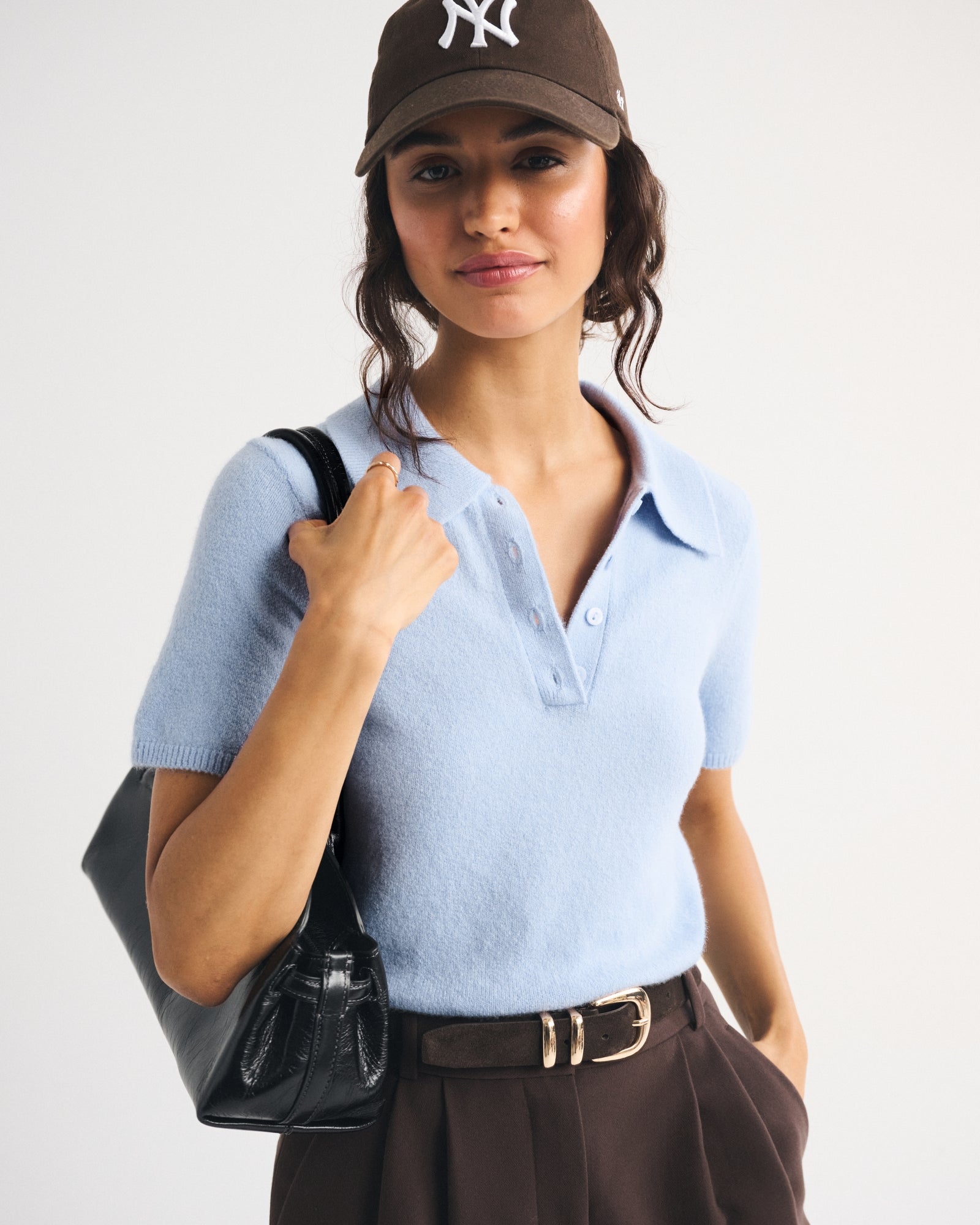 Abercrombie Merino Wool-Blend Short-Sleeve Polo