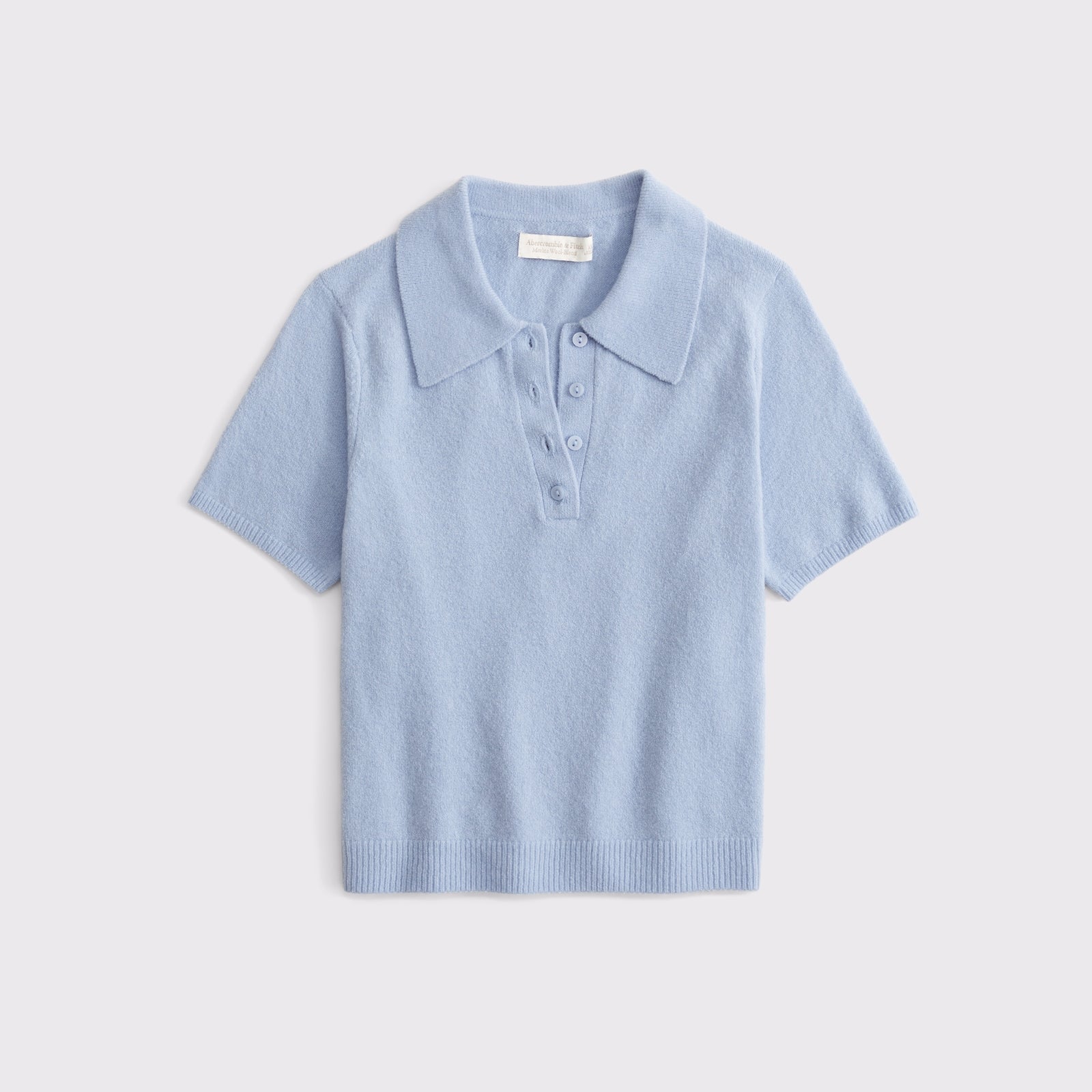 Abercrombie Merino Wool-Blend Short-Sleeve Polo
