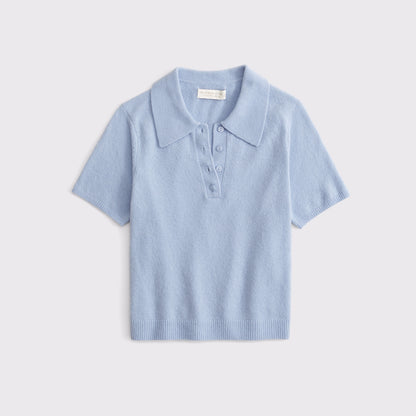 Abercrombie Merino Wool-Blend Short-Sleeve Polo
