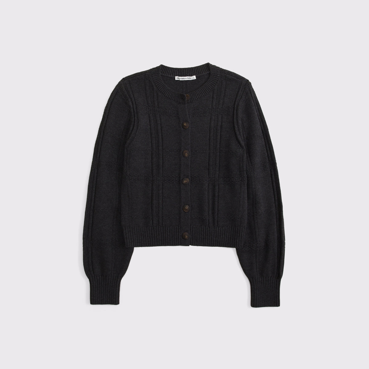 Abercrombie Textural Stitch Shrunken Cardigan
