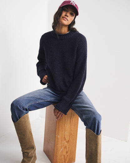 Abercrombie 100% Cotton Roll Neck Crew Sweater