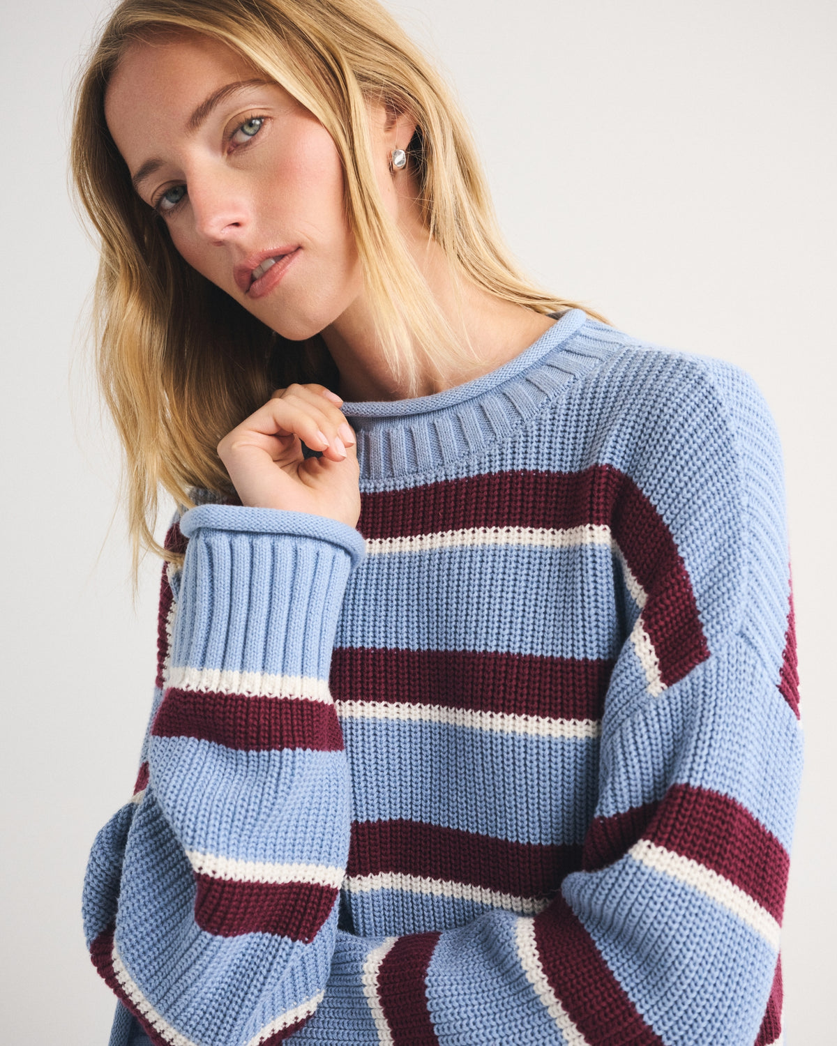 Abercrombie 100% Cotton Roll Neck Crew Sweater