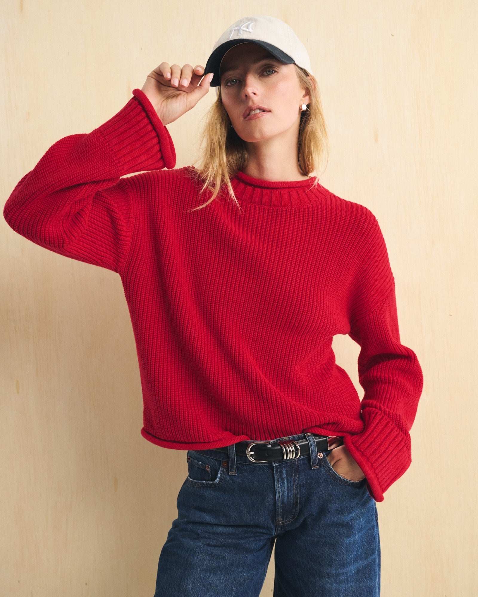 Abercrombie 100% Cotton Roll Neck Crew Sweater