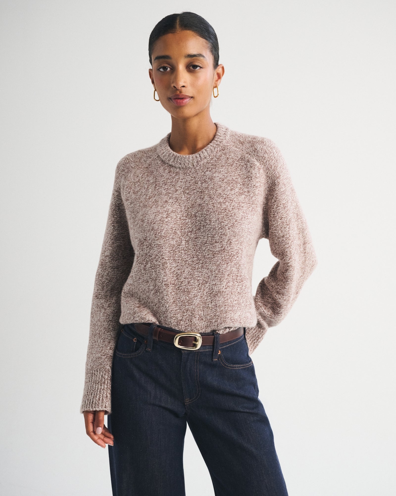 Abercrombie A&F Madeline Textural Crew Sweater
