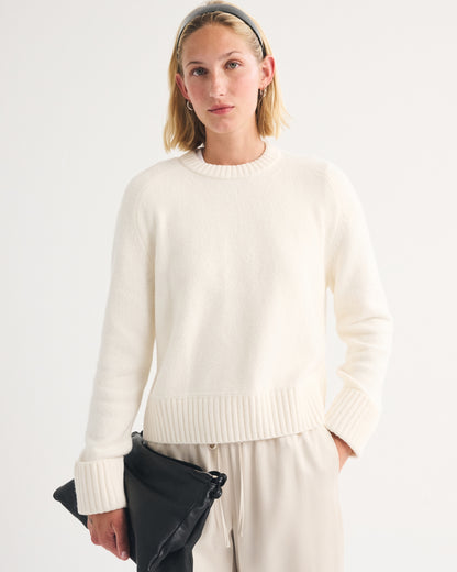 Abercrombie A&F Madeline Textural Crew Sweater