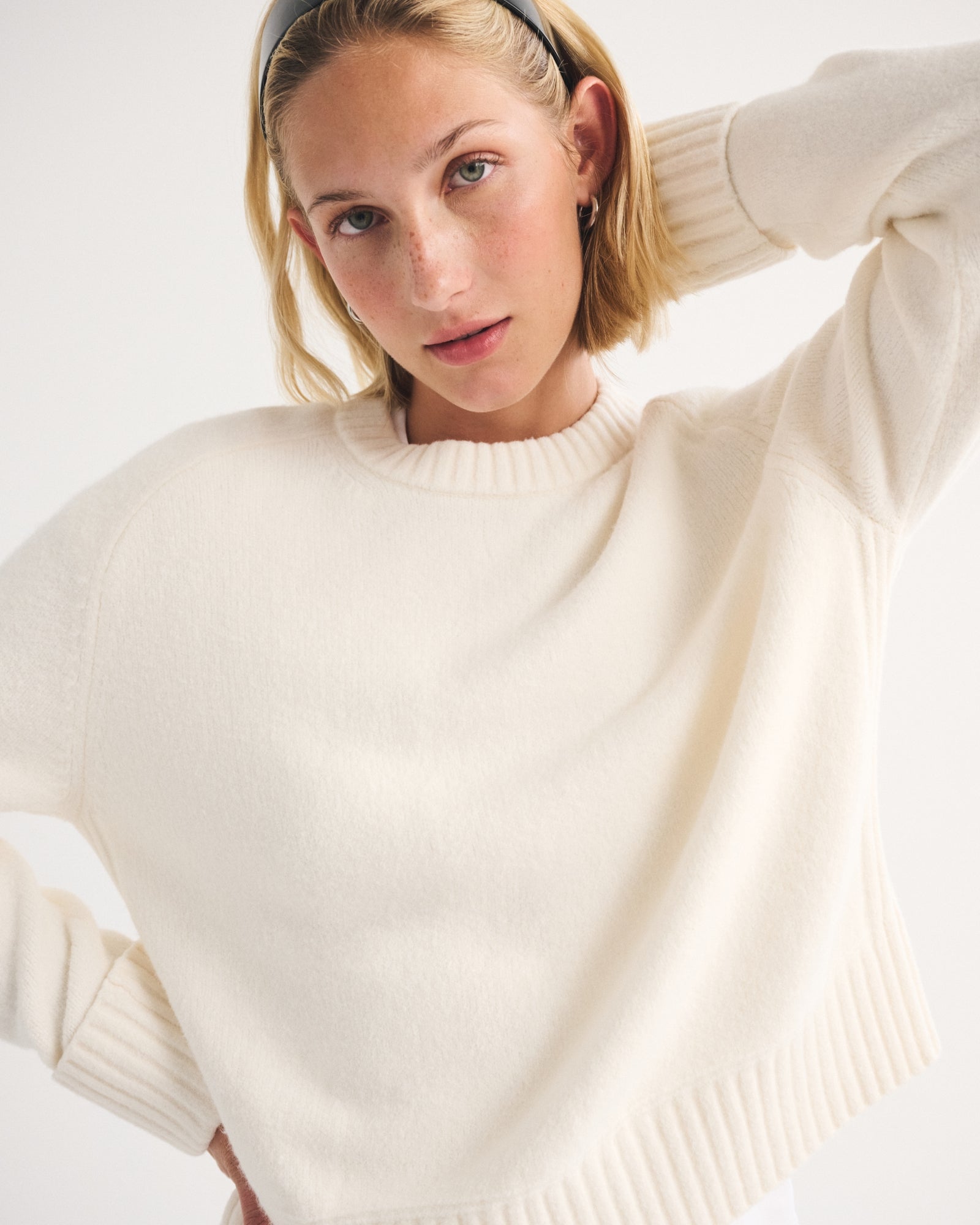Abercrombie A&F Madeline Textural Crew Sweater
