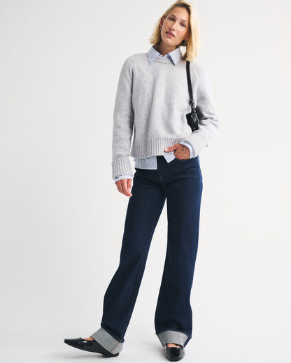 Abercrombie A&F Madeline Textural Crew Sweater