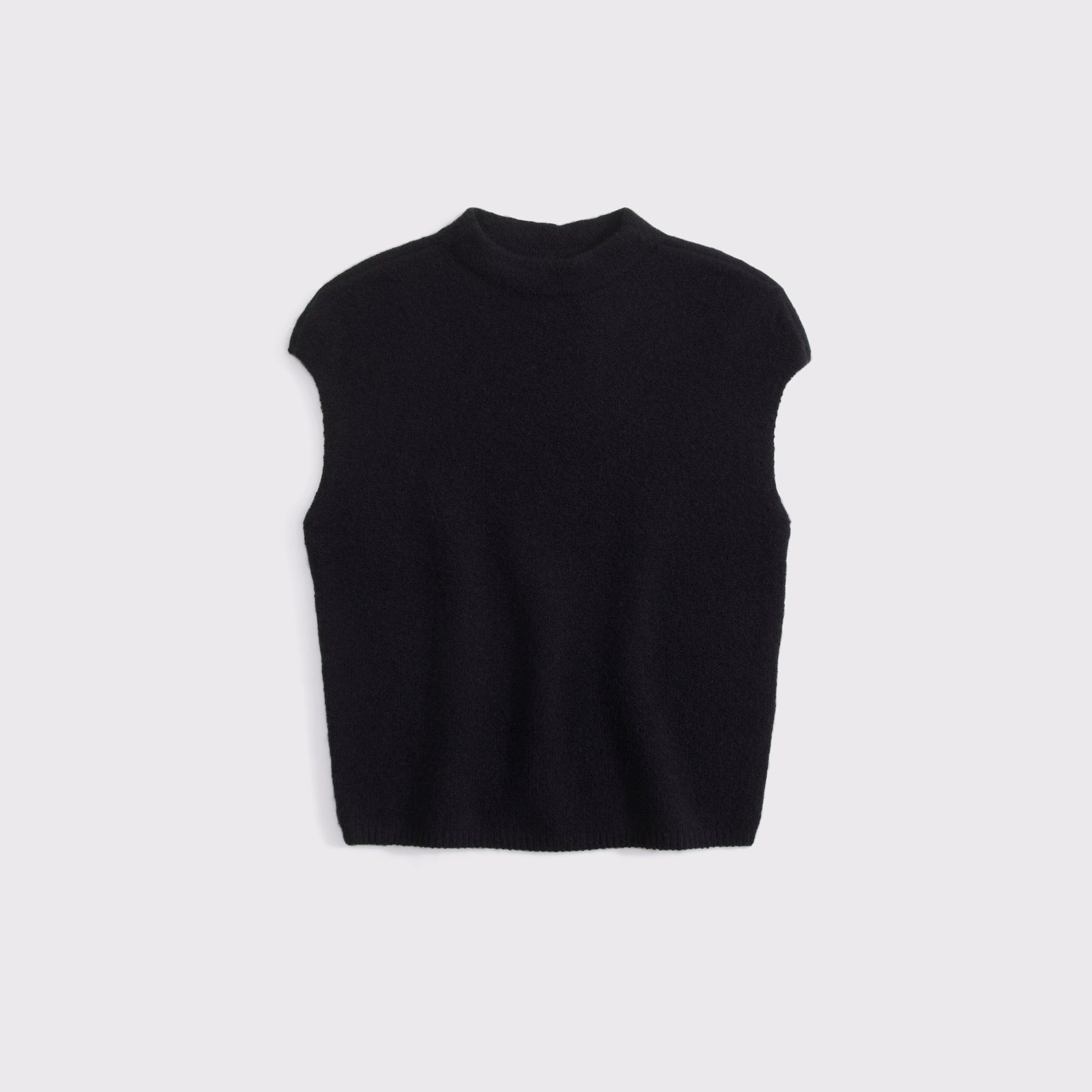 Abercrombie Merino Wool-Blend Short-Sleeve Mock Neck Sweater