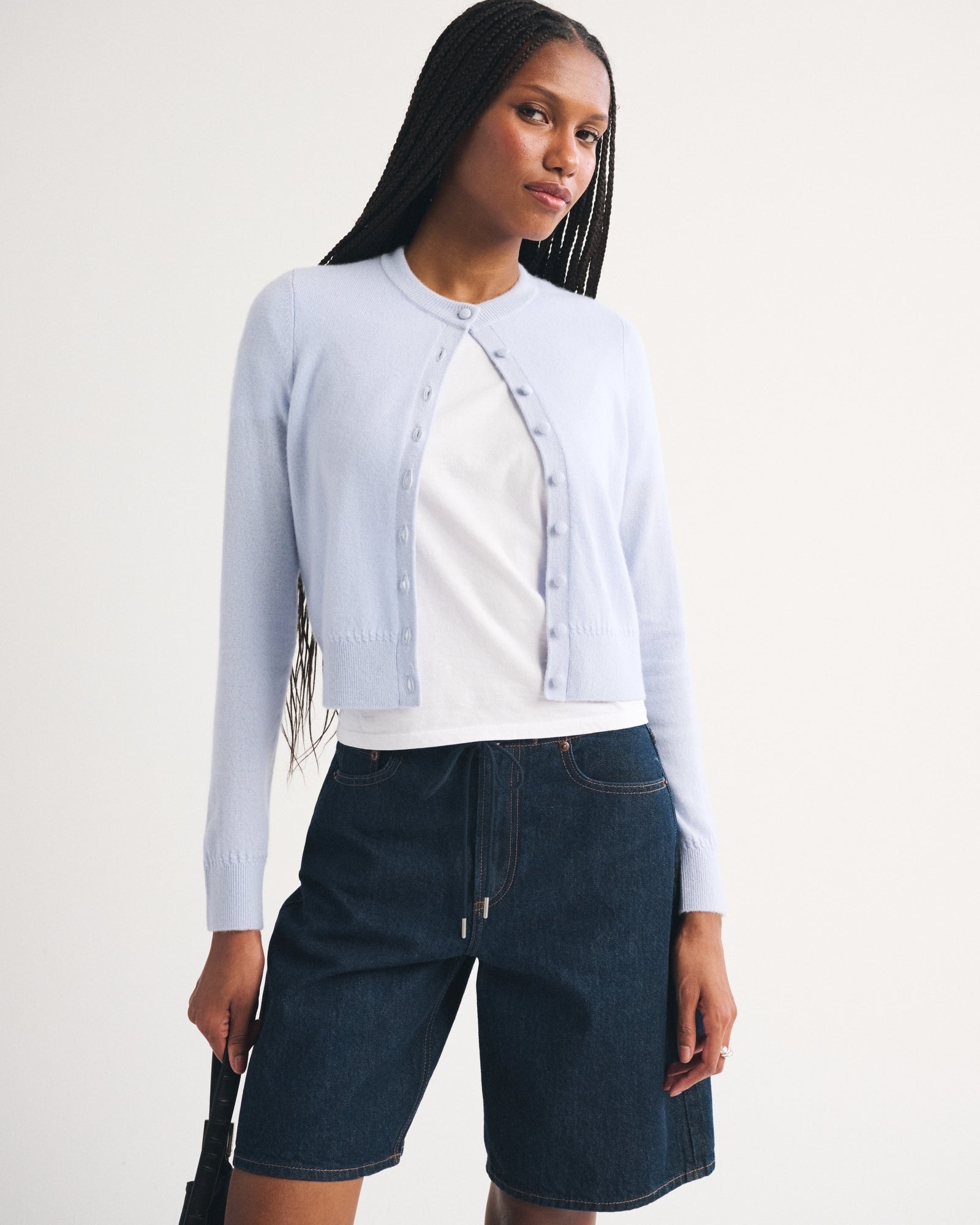 Abercrombie 100% Cashmere Shrunken Cardigan