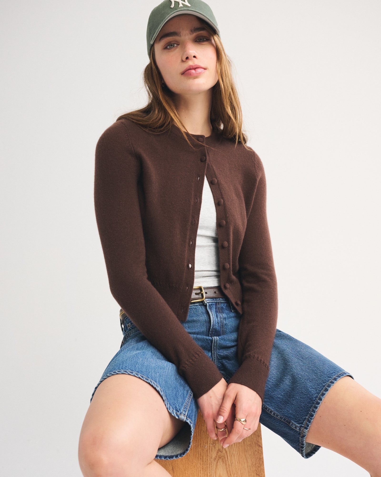 Abercrombie 100% Cashmere Shrunken Cardigan