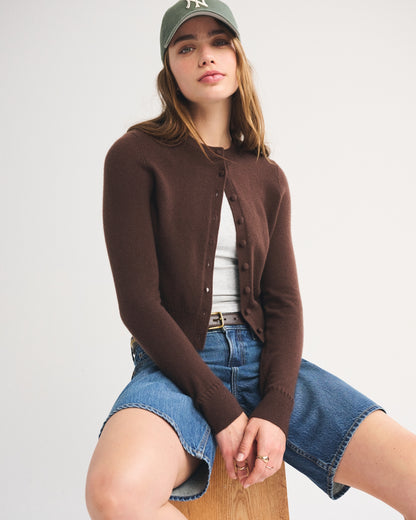 Abercrombie 100% Cashmere Shrunken Cardigan