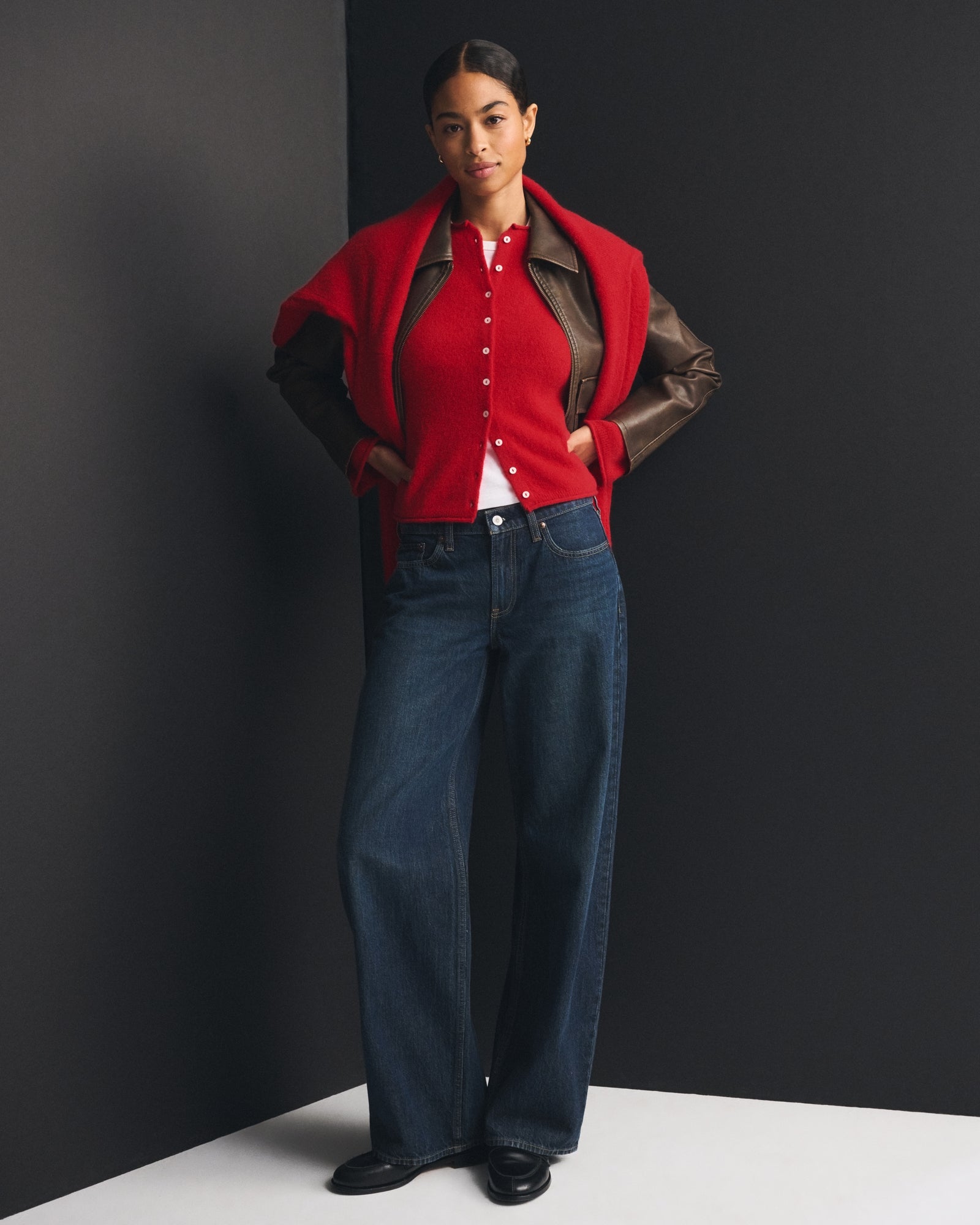 Abercrombie Merino Wool-Blend Roll Neck Cardigan