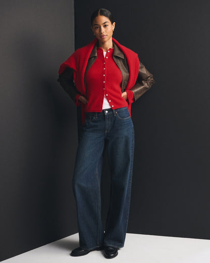 Abercrombie Merino Wool-Blend Roll Neck Cardigan