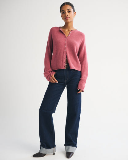 Abercrombie Merino Wool-Blend Roll Neck Cardigan
