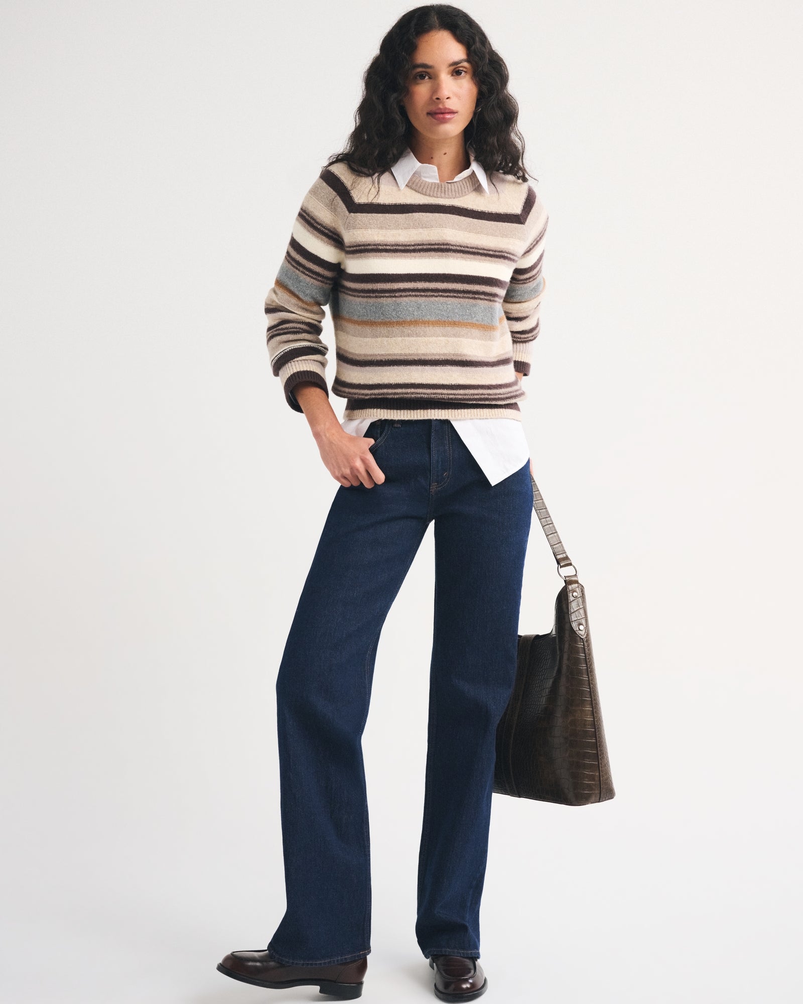 Abercrombie A&F Madeline Textural Crew Sweater