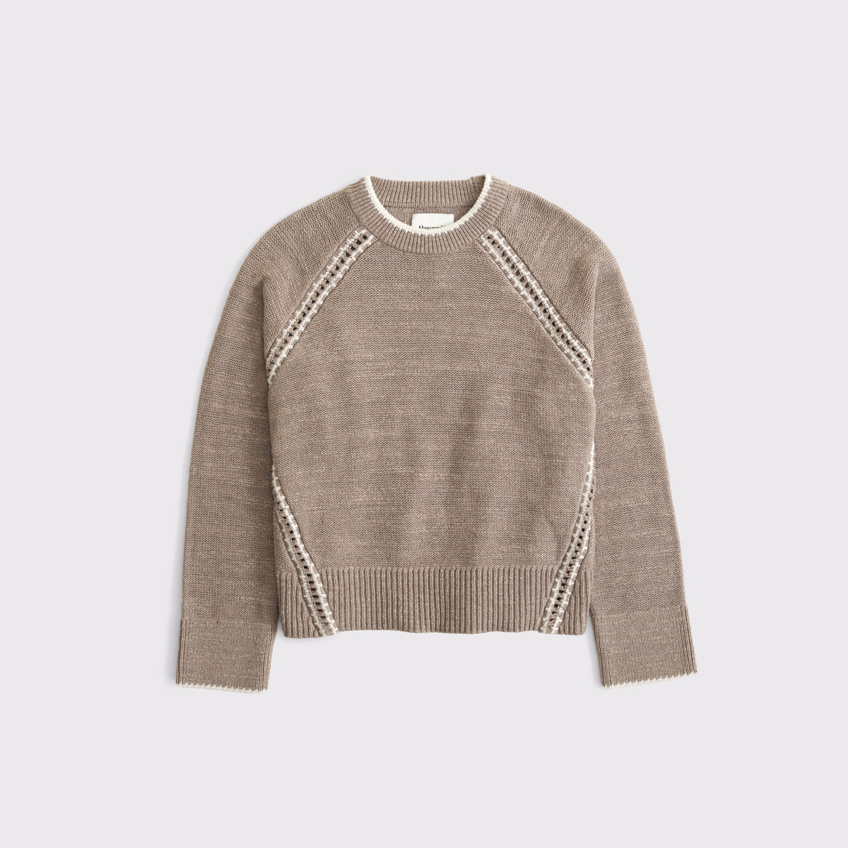 Abercrombie The A&F Madeline 100% Cotton Cable Crew Sweater