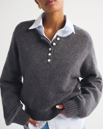 Abercrombie Merino Wool-Blend Henley Sweater