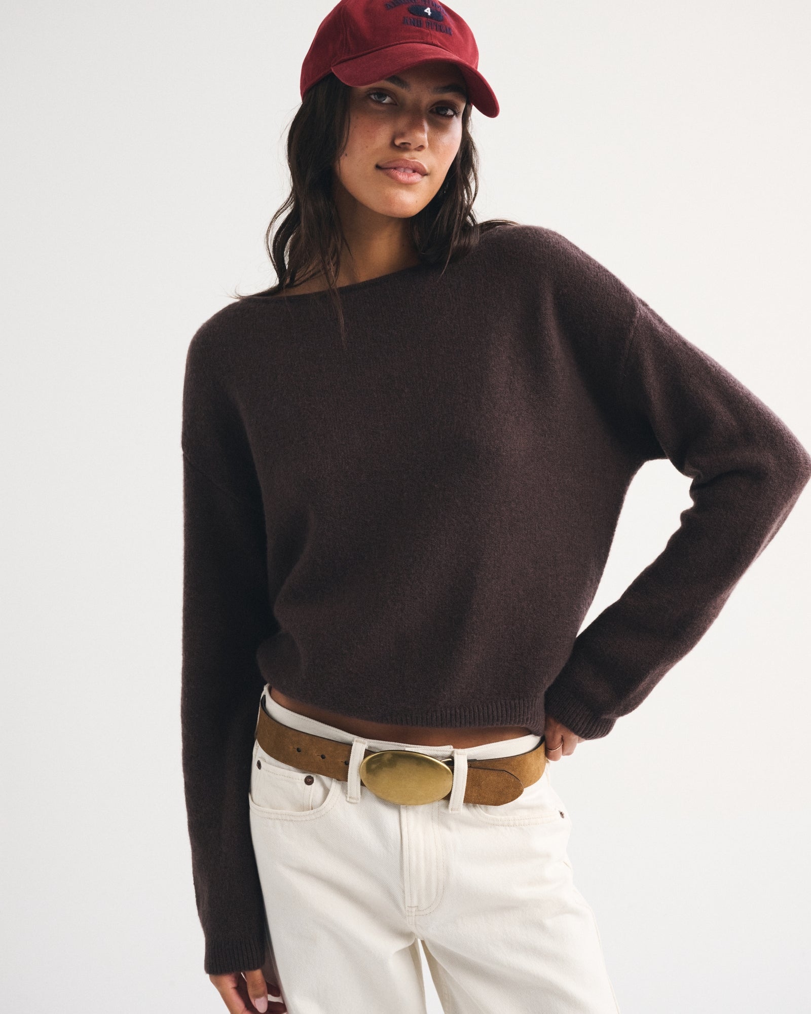 Abercrombie Merino Wool-Blend Slash Sweater