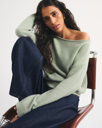 Abercrombie Merino Wool-Blend Slash Sweater