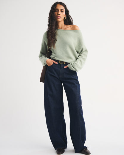 Abercrombie Merino Wool-Blend Slash Sweater
