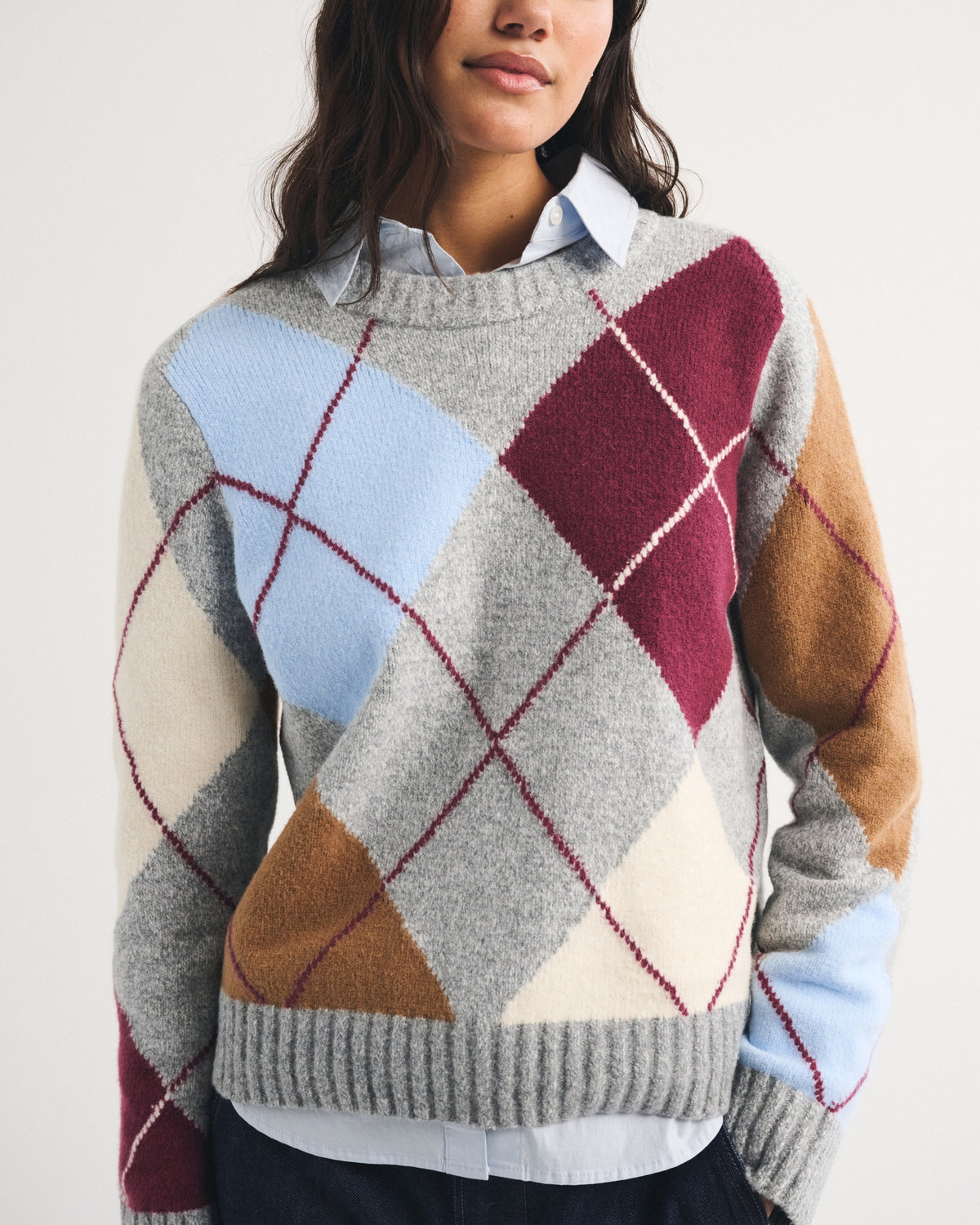 Abercrombie A&F Madeline Textural Crew Sweater