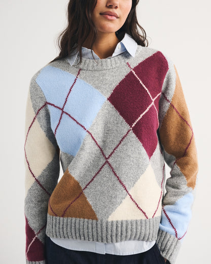 Abercrombie A&F Madeline Textural Crew Sweater