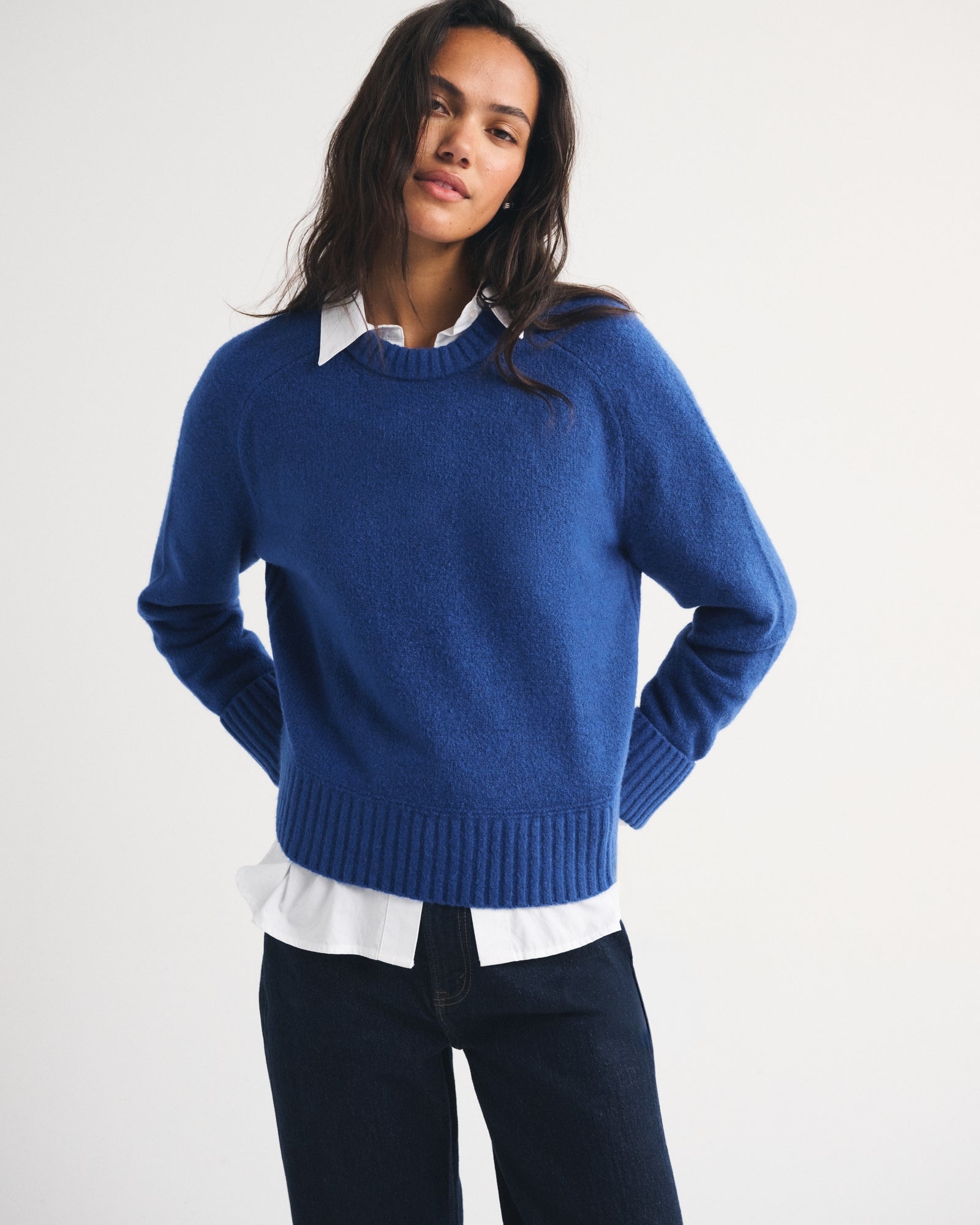Abercrombie A&F Madeline Textural Crew Sweater