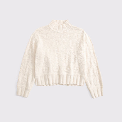 Abercrombie Easy Jacquard Funnel Neck Sweater