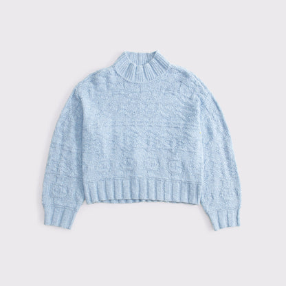 Abercrombie Easy Jacquard Funnel Neck Sweater