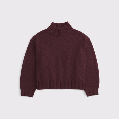 Abercrombie Easy Jacquard Funnel Neck Sweater