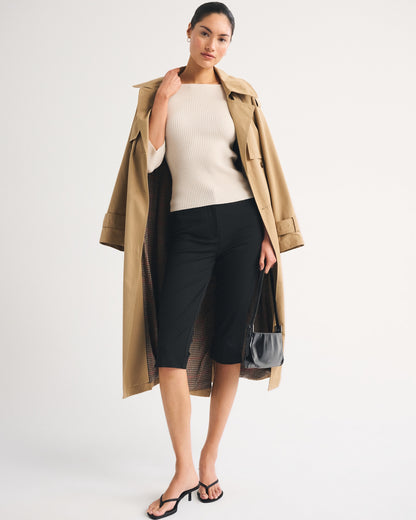 Abercrombie 3/4 Sleeve Slash Neck Sweater