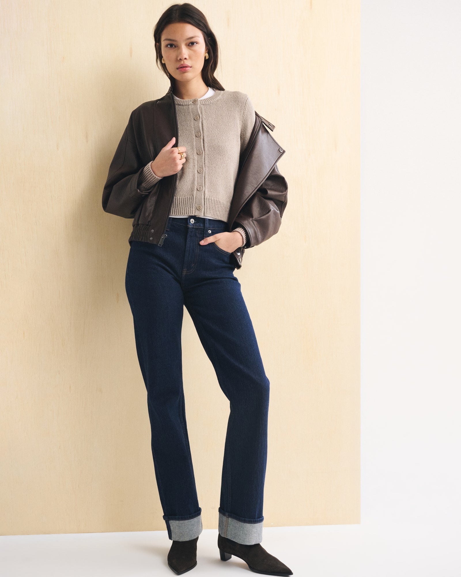 Abercrombie Shrunken Crew Cardigan