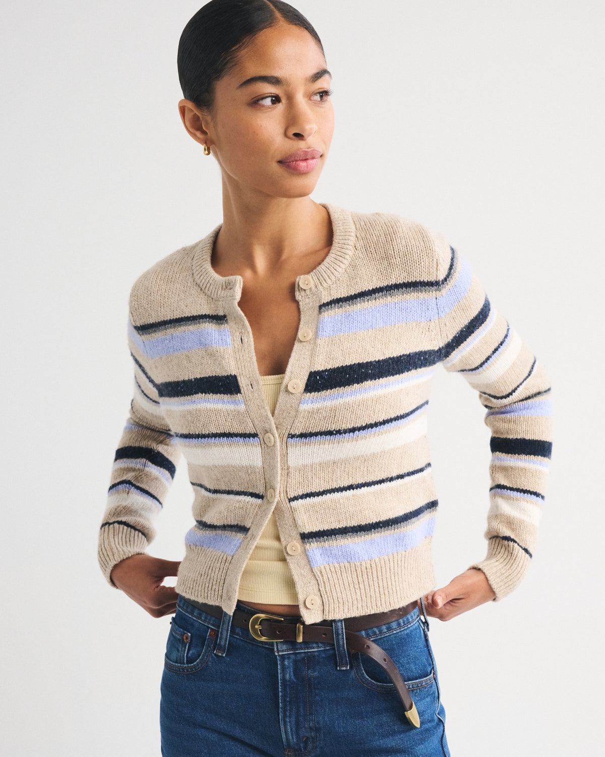 Abercrombie Shrunken Crew Cardigan