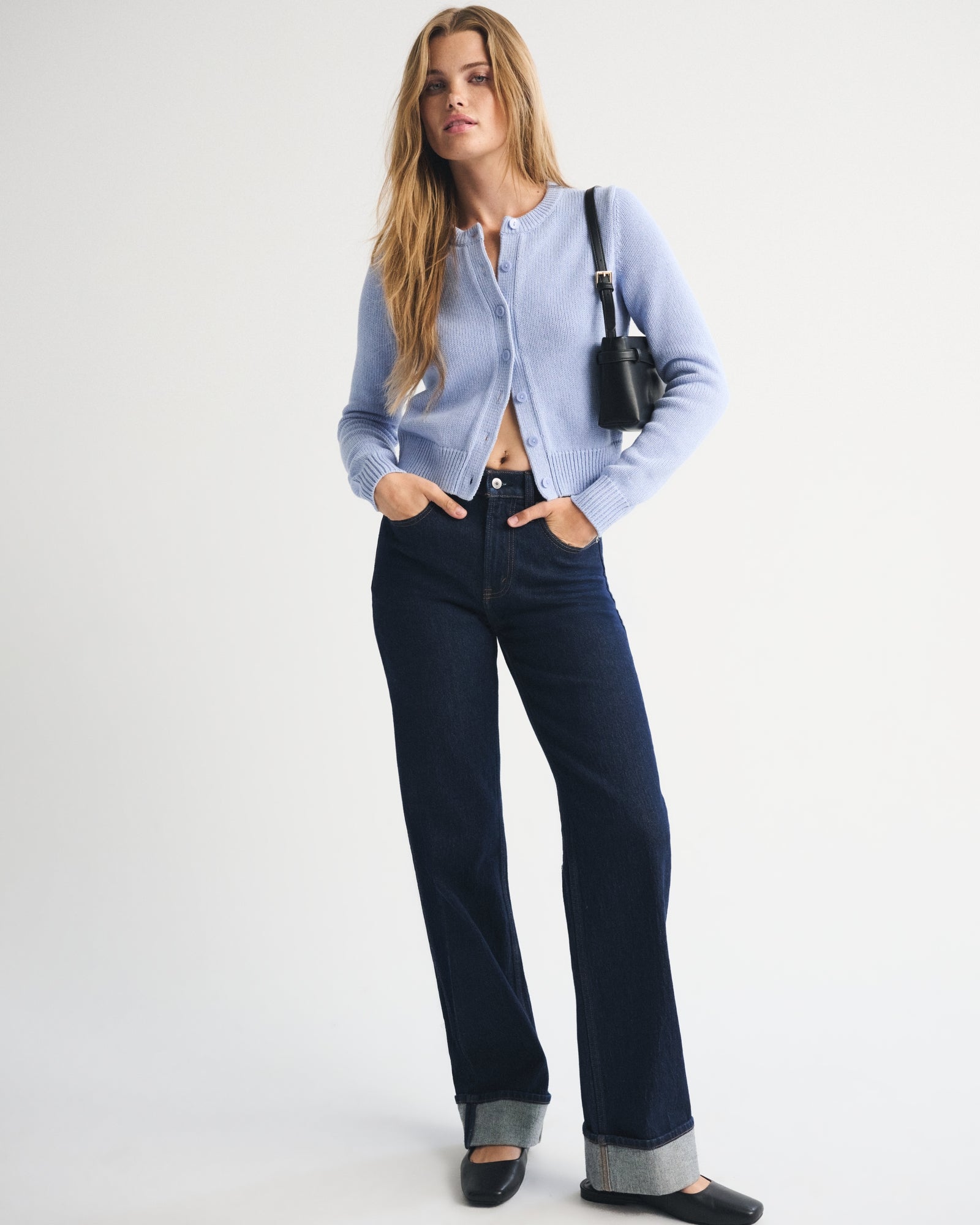 Abercrombie Shrunken Crew Cardigan