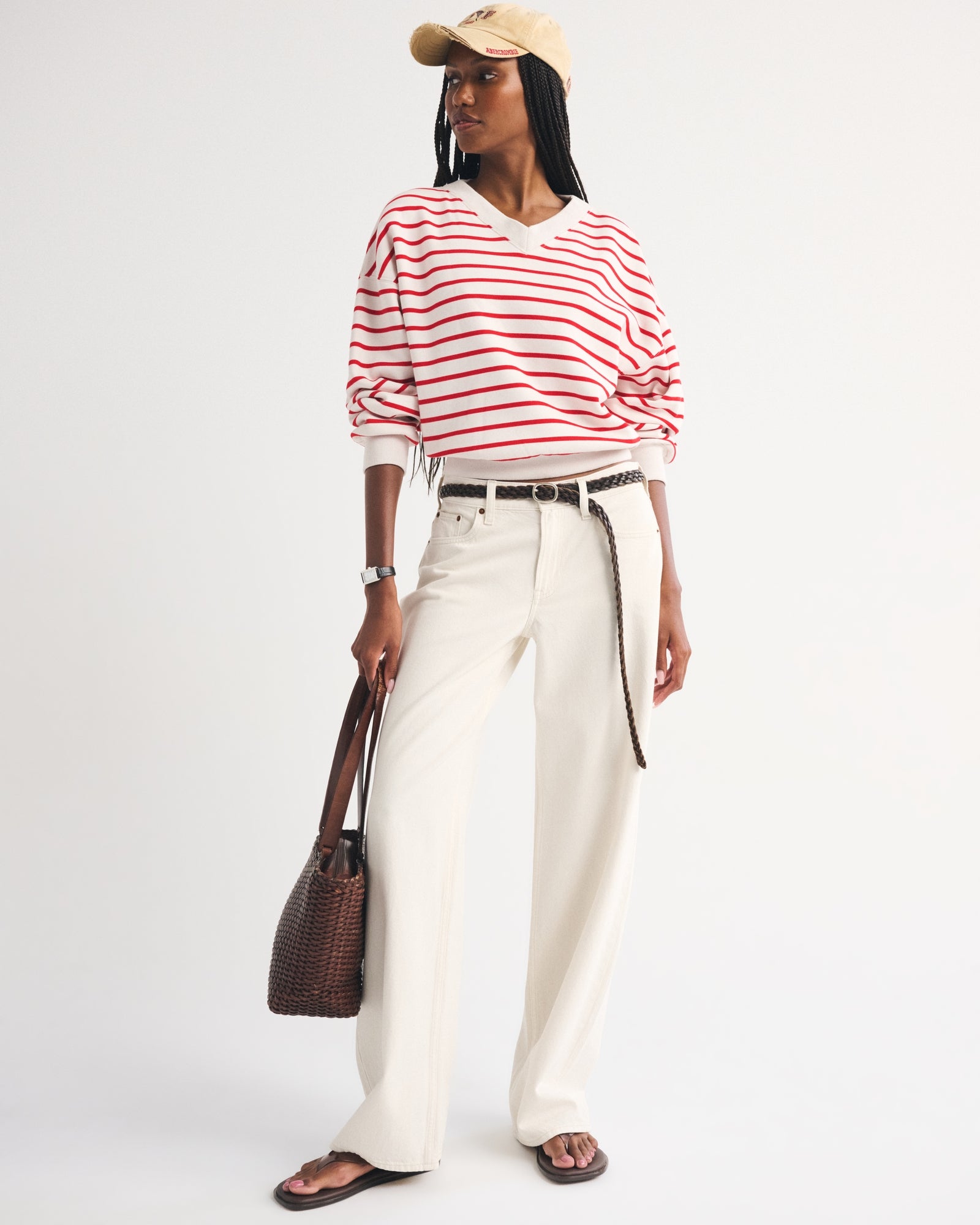 Abercrombie Sunday V-Neck Sweatshirt