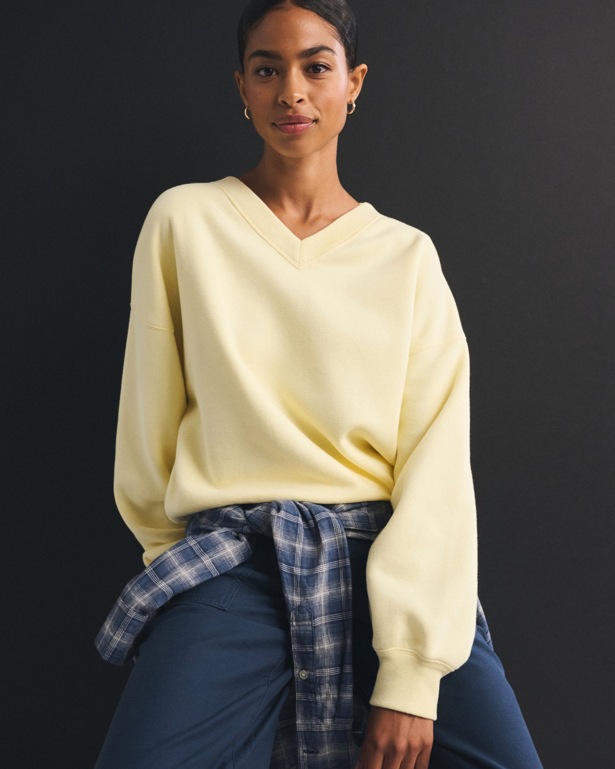 Abercrombie Sunday V-Neck Sweatshirt