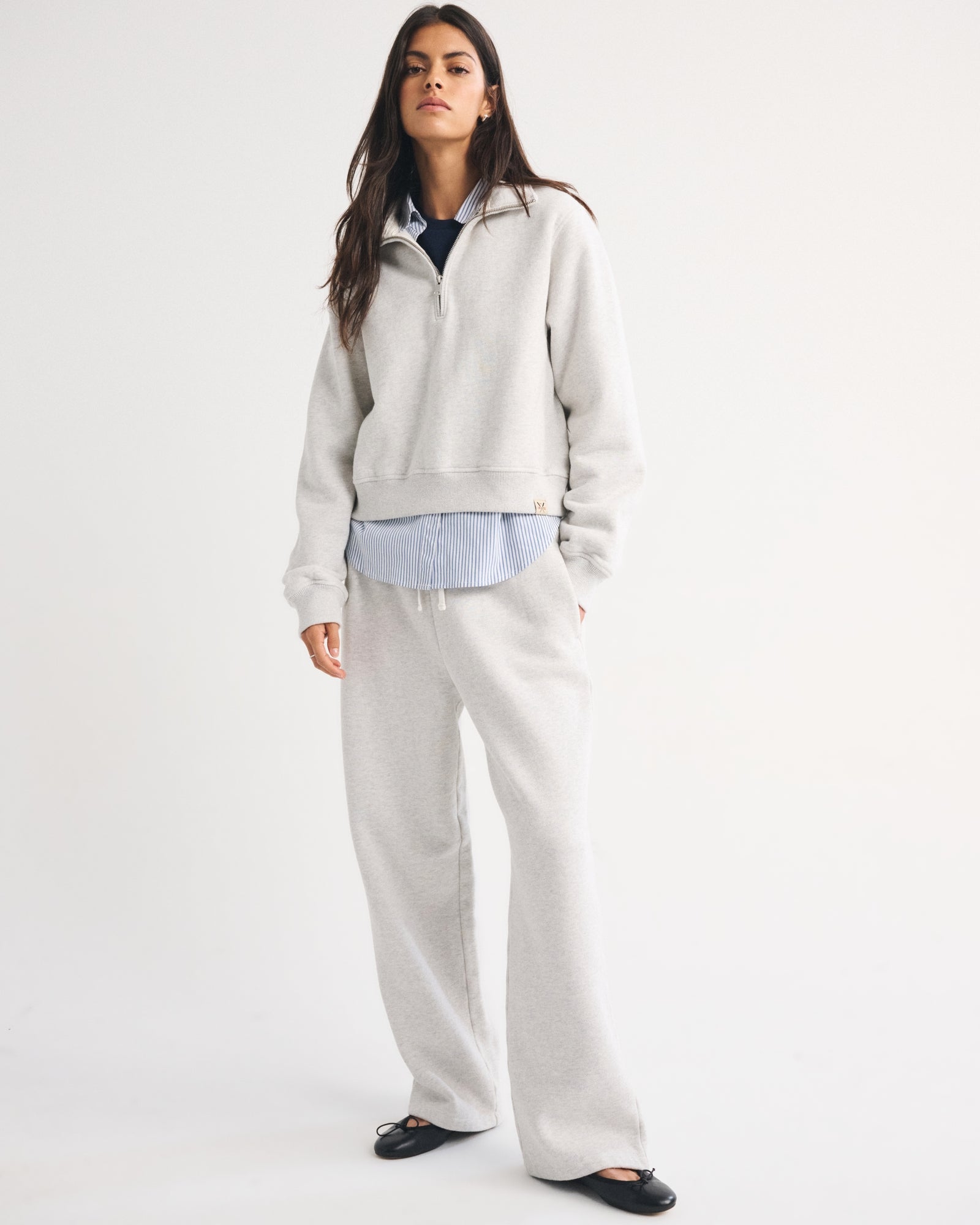 Abercrombie Heritage Heavyweight Half-Zip Sweatshirt