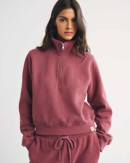 Abercrombie Heritage Heavyweight Half-Zip Sweatshirt