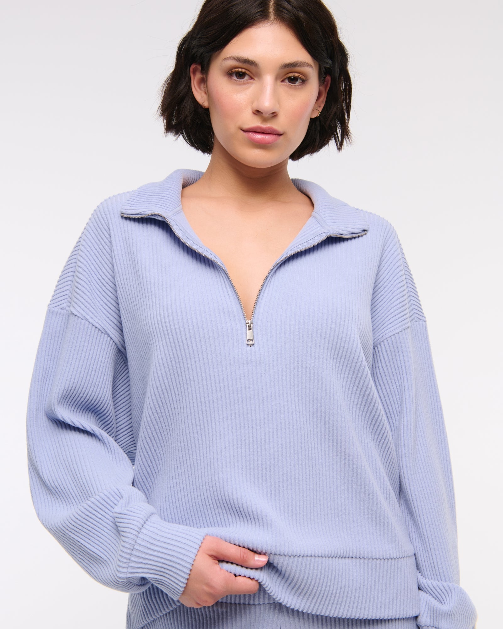 Abercrombie Lounge Brushed Rib Half-Zip