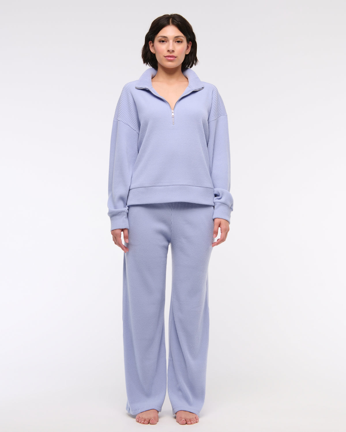 Abercrombie Lounge Brushed Rib Half-Zip