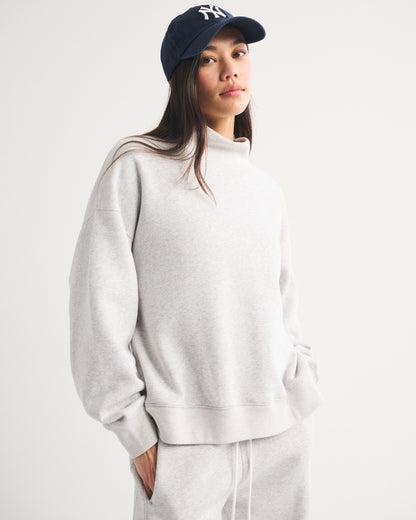 Abercrombie Sunday Oversized Funnel Neck Sweatshirt