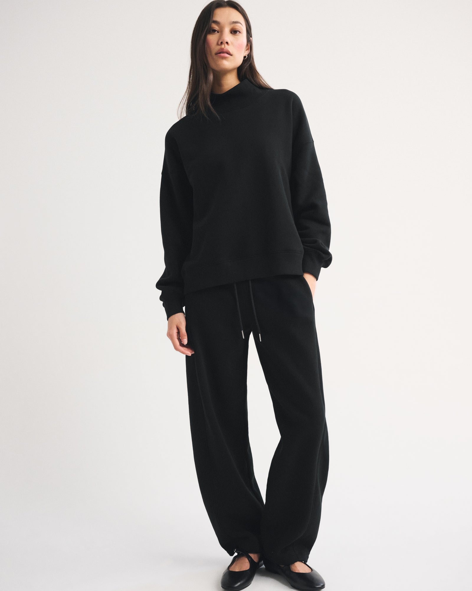 Abercrombie Sunday Oversized Funnel Neck Sweatshirt