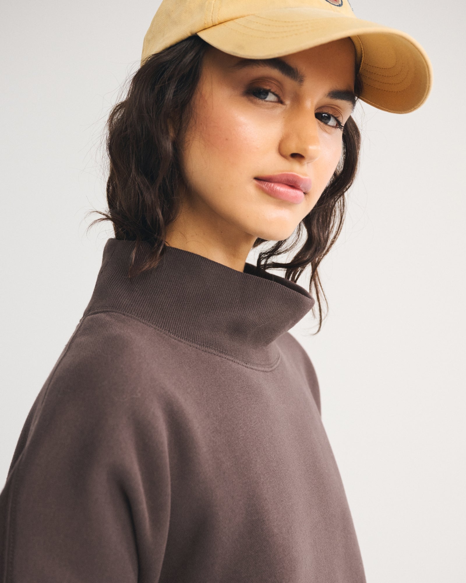 Abercrombie Sunday Oversized Funnel Neck Sweatshirt