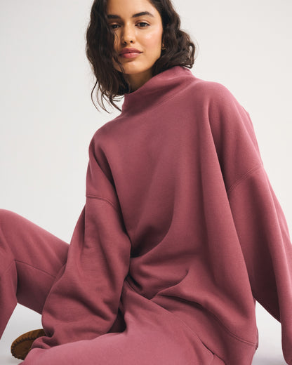 Abercrombie Sunday Oversized Funnel Neck Sweatshirt