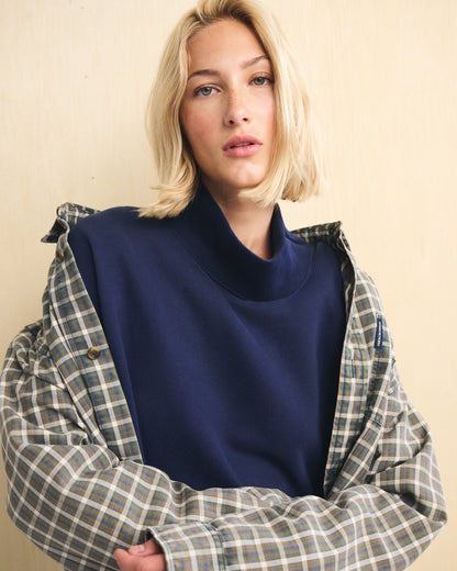 Abercrombie Sunday Oversized Funnel Neck Sweatshirt