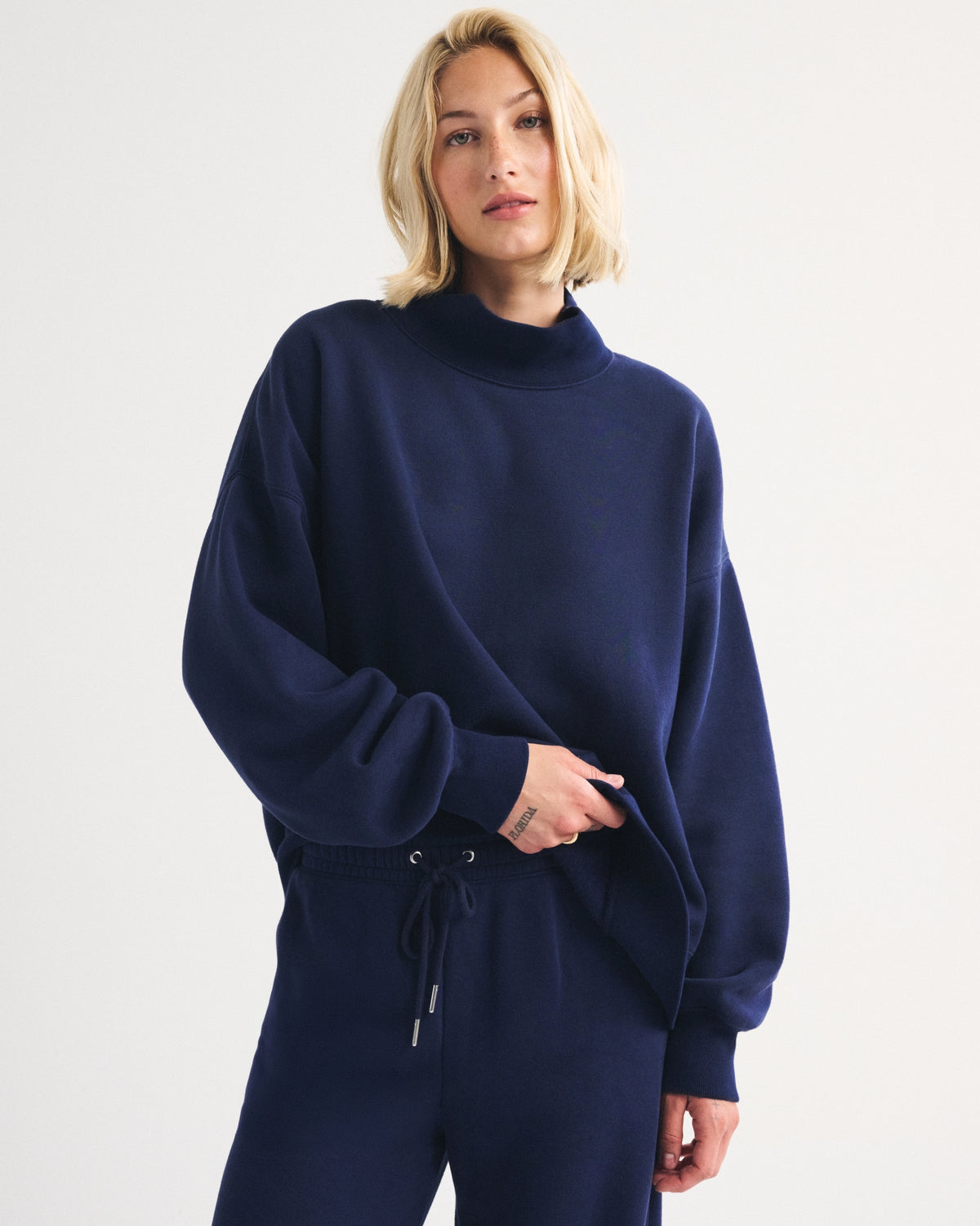 Abercrombie Sunday Oversized Funnel Neck Sweatshirt